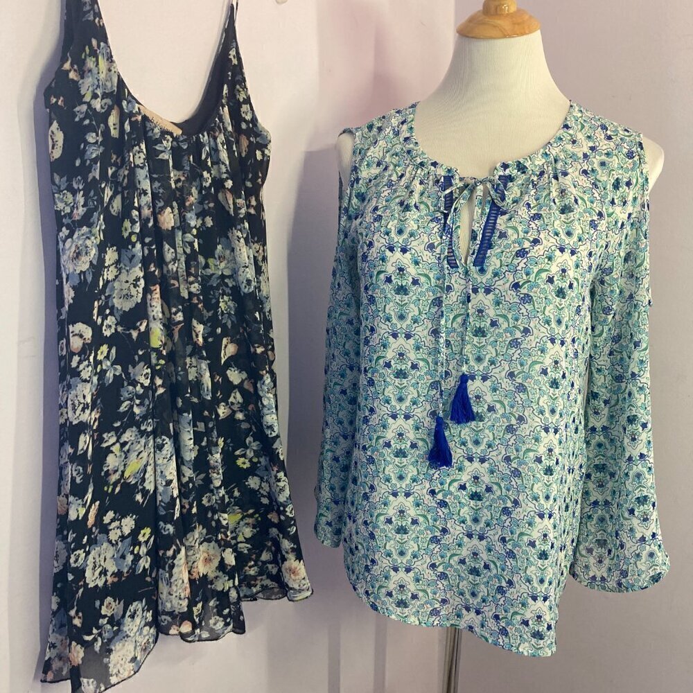 Philosophy Top & Black Rainn Blouse, EUC, Set of 2, Size S